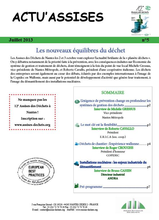 Actu’Assises juillet 2013